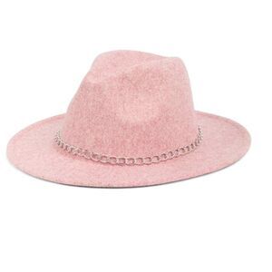 NWT VINCE CAMUTO DELICATE CHAIN FELT PANAMA HAT IN COLOR BLUSH WOMENS